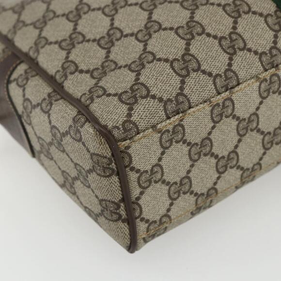 GUCCI GG Supreme Web Sherry Line Bag PVC Beige Gold 378 002 3839 Auth 151577 - Picture 16 of 16